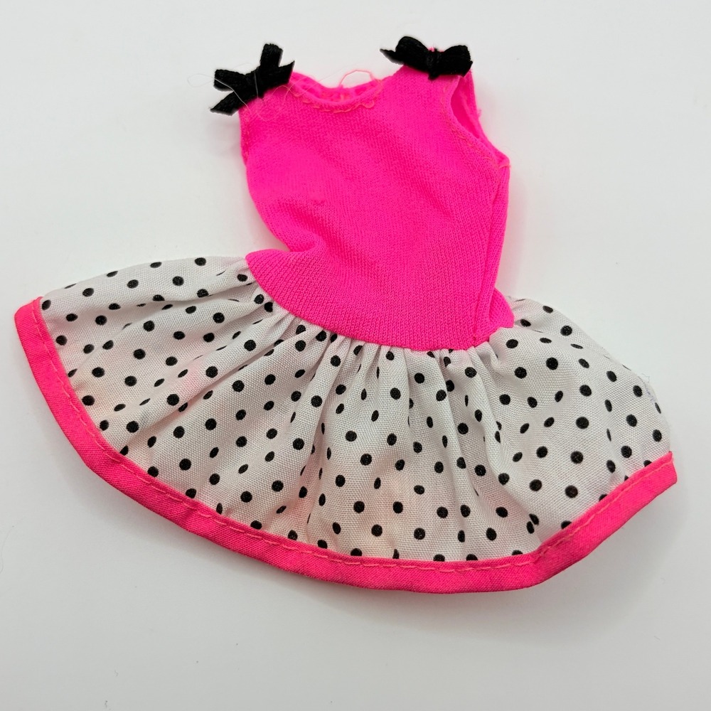 Barbie Skipper Vintage 90s Trendy Teen Fashions Pink Polka Dot Dress 65258